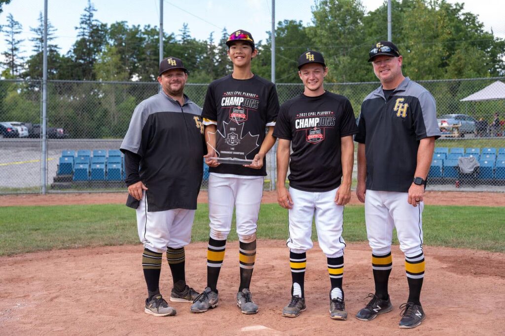 Wayne Forman, Perry Scott, Hayden Le, John Mariotti (Head Coach), and BJ York. Courtesy Ken Le